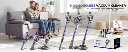 GOOVI V07 Cordless Handheld Vacuum Cleaner - 100KPA Suction Power, 180W, 0.9L Dust Cup, for Pet and Home Cleaning