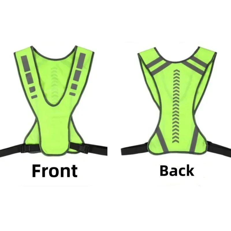 High Visibility Reflective Safety Vest - Night Running, Cycling & Motorcycle Traffic Gear for Outdoor Work