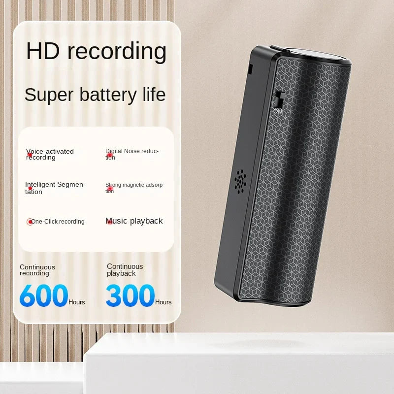 600-Hour Activated Voice Recorder – Espia USB Flash Magnet Dictaphone with Noise Reduction, 4GB-128GB MP3 Audio Player