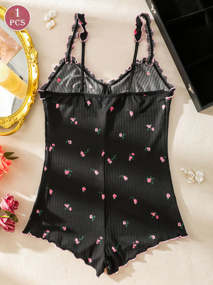 Women’s Sleeveless One-Piece Pajama Jumpsuit — Comfortable Loungewear for Sleep & Casual Wear