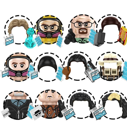Movie Character Mini Building Block Figures - Educational Assembly Toy Set for Kids