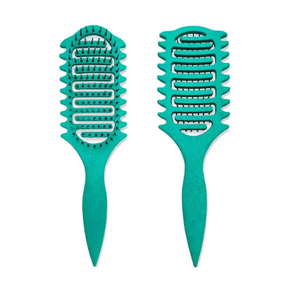 Curl Define Styling Brush - Hollow Detangling Comb for Wet Curly Hair Shaping & Styling