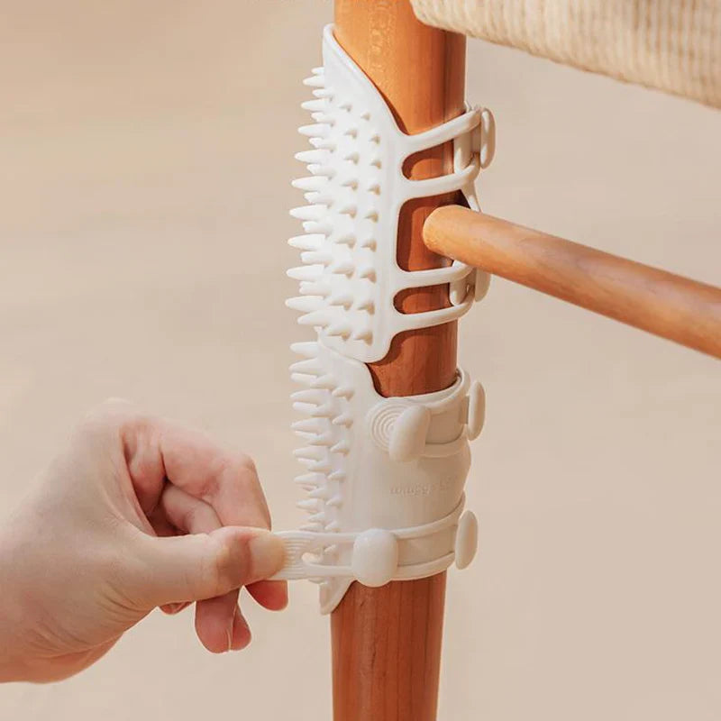 Pet Cat Hair Removal Massage Comb - Scratching Rubbing Brush, Kitten Grooming Self-Cleaning Wall Corner Cat Scratcher Combs