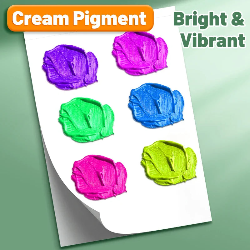 Vibrant Acrylic Paint Set – 12/18/24/36 Colors (12ml) for Paper, Wood, Canvas, Rock, Ceramic, Clothes & DIY Art