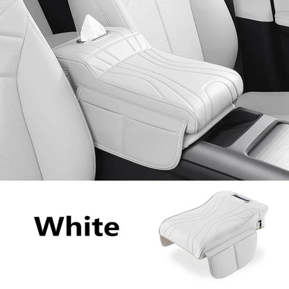 Car Armrest Height Increase Pad with Storage Bag – Leather Center Console Cover for Jaecoo J7, Jetour T2 & Haval H9 (2024–2025)