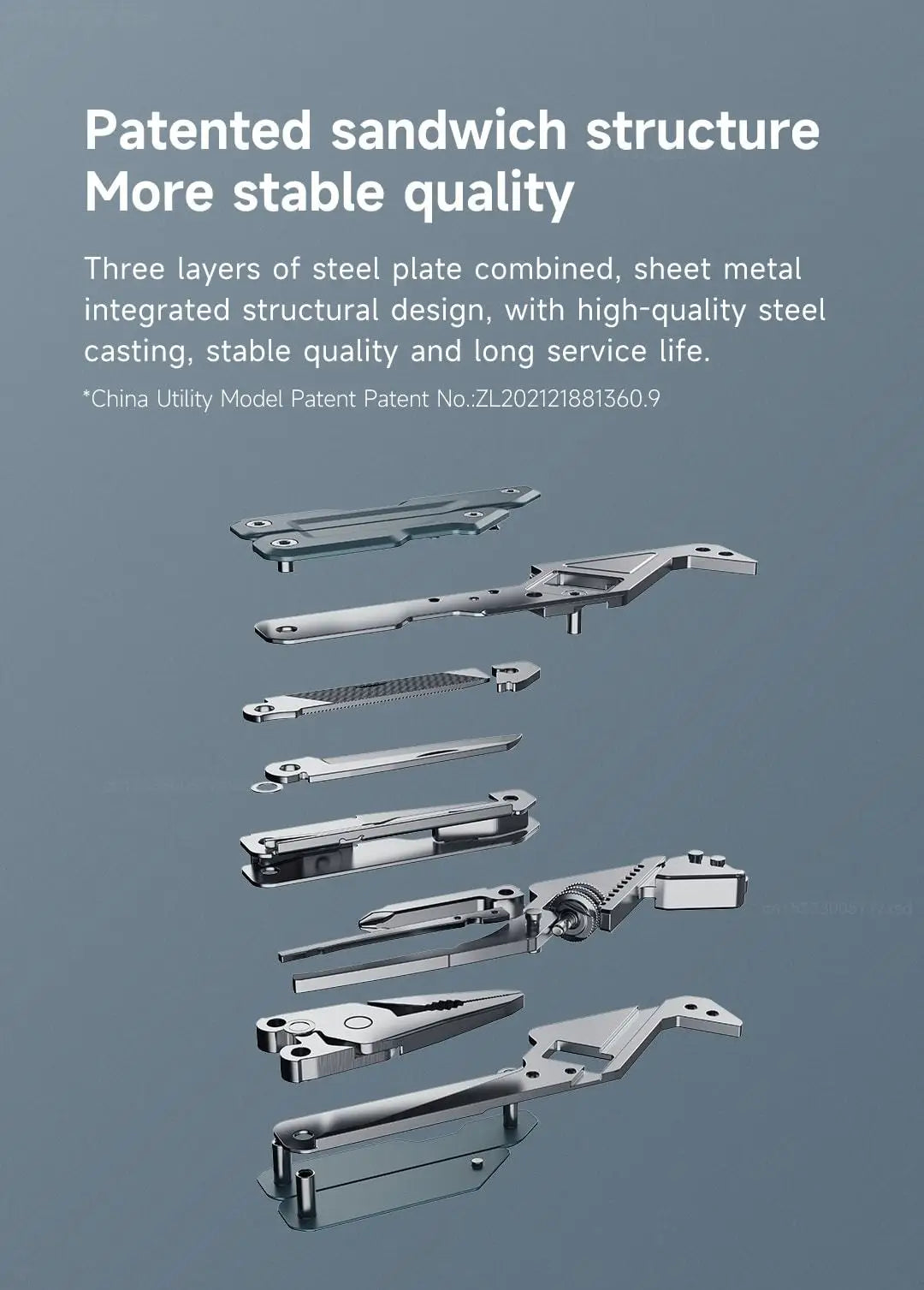 NexTool Light Wrench W2 Multitool – Folding Pliers, Large Spanner, Screwdriver & Portable EDC Home Repair Tool