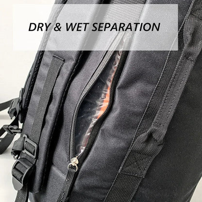 Sport Gym Bag for Men – Large Waterproof Fitness & Travel Backpack, Shoulder/Crossbody Skate Pack with Dry/Wet Compartments
