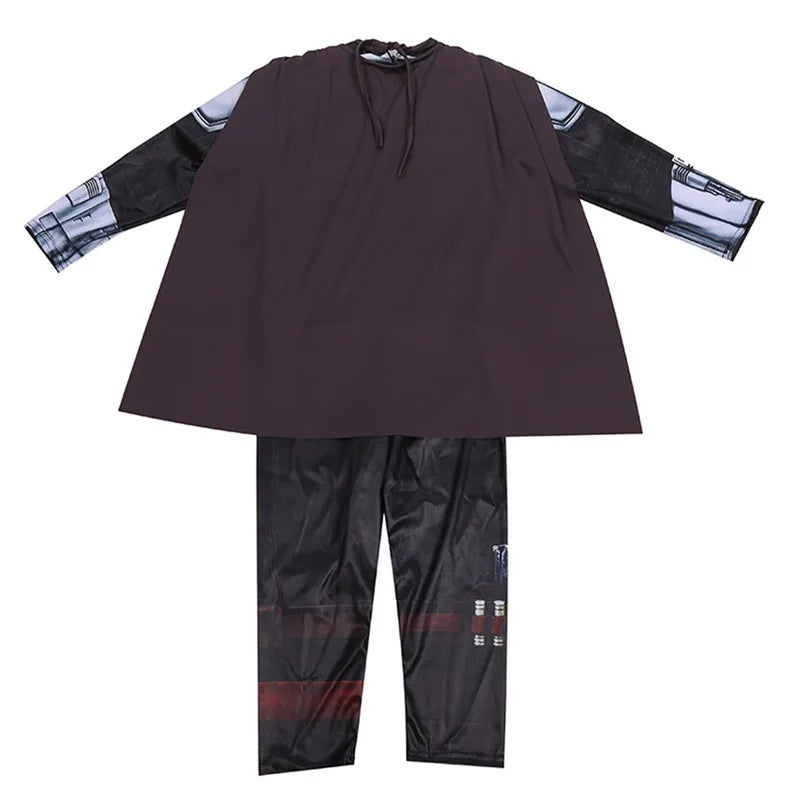 Boys' Mandalorian Beskar Armor Costume with Mask for Halloween - Classic Movie Cosplay Outfit for Kids