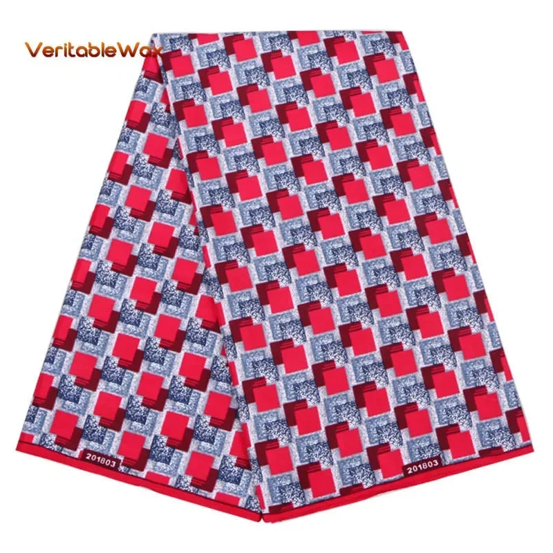 African Nigerian Batik Wax Print Fabric - High Quality Polyester Ankara Sewing Cloth A-7