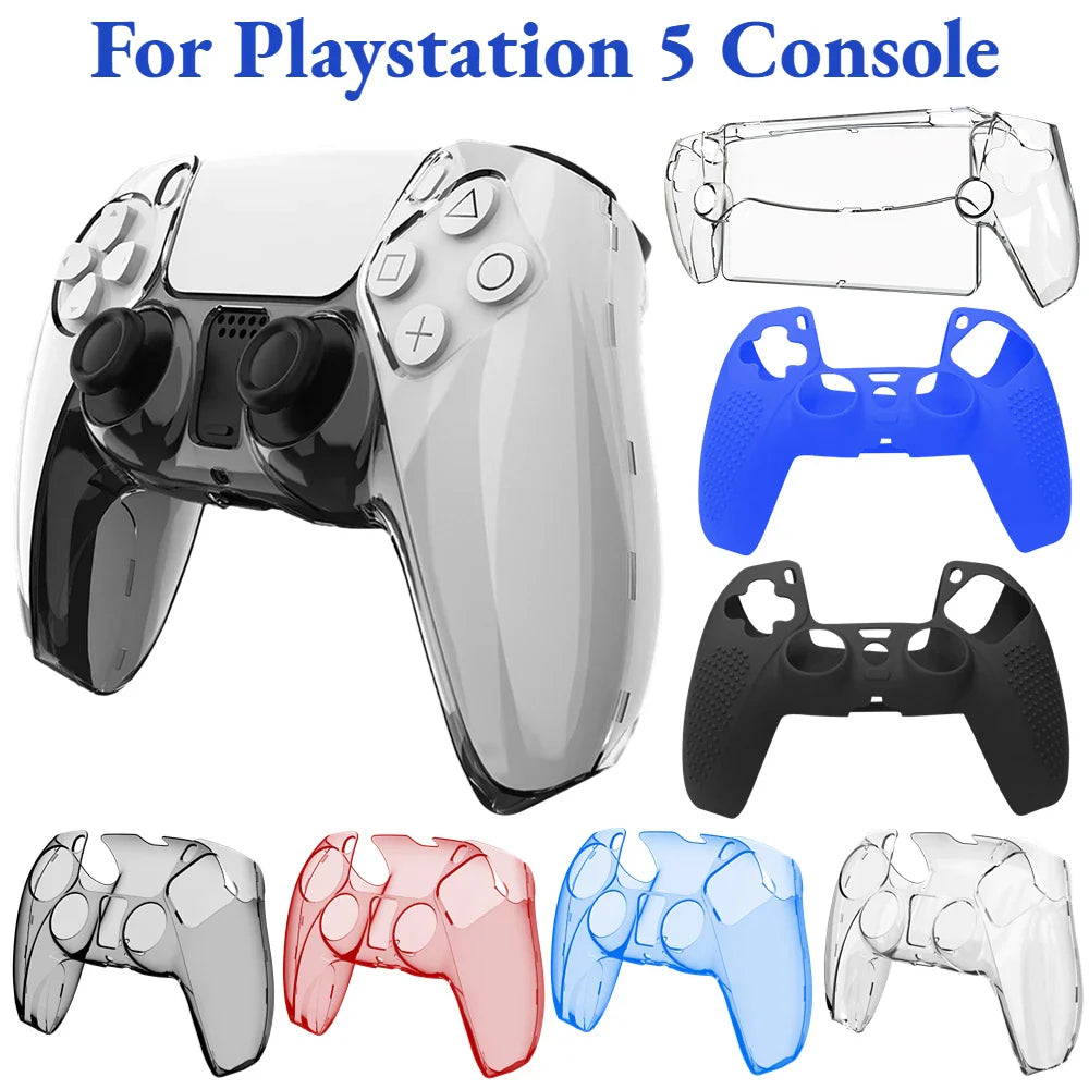 Ultra-Slim Clear PC Cover for PS5 DualSense Controller – Electronic Accessory Protector Case