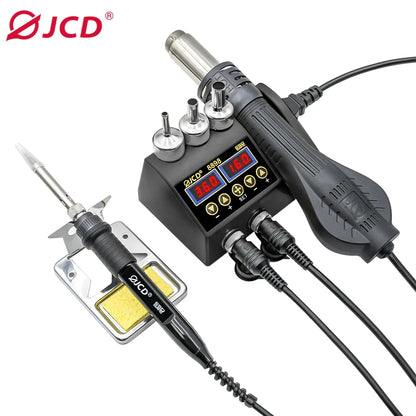 JCD 8898 2-in-1 Soldering Station 750W – Soldering Iron & Hot Air Gun for BGA SMD Phone Repair & Welding