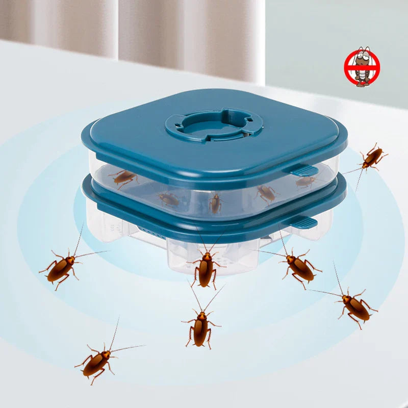 Cockroach Trap Box - Reusable Household Cockroach Catcher and Killer, Insect Control for Kitchen and Garden, Pesticide-Free