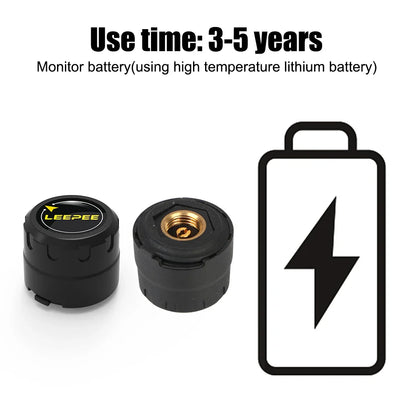 Bluetooth Motorcycle TPMS with 2 Sensors – Tire Pressure Monitoring System for Pit Bike, Tyre Tester Diagnostic Kit Moto Accessories