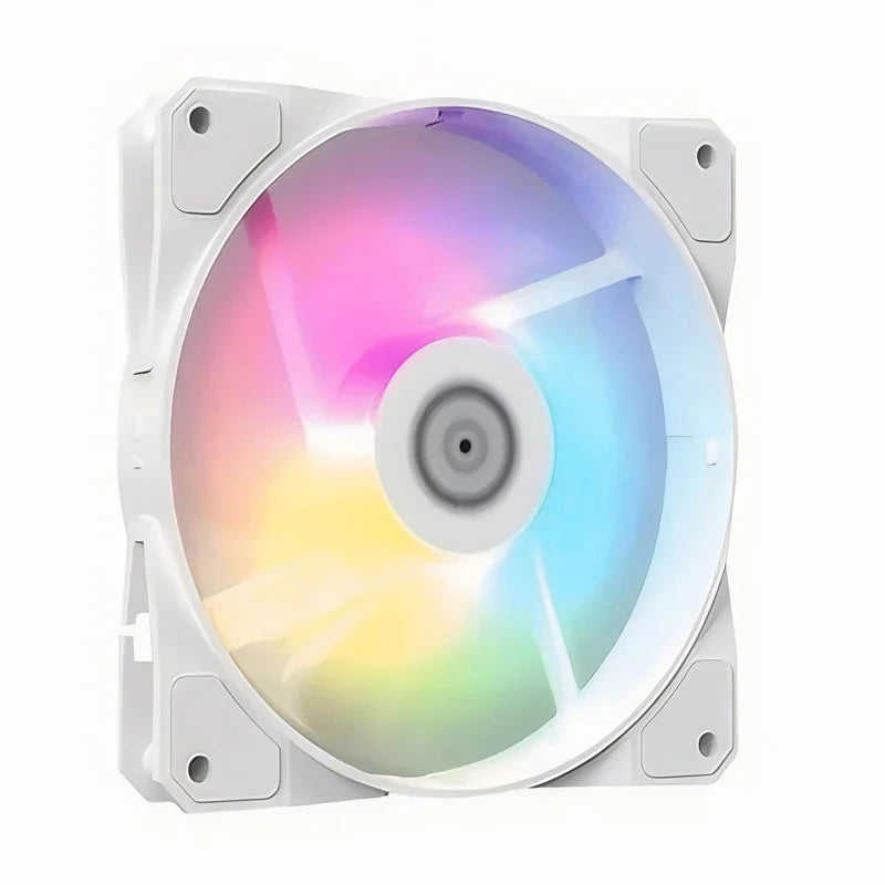 TEUCER P16 120mm RGB PC Case Fan – Silent 4-Pin CPU Cooler with Rainbow Lighting