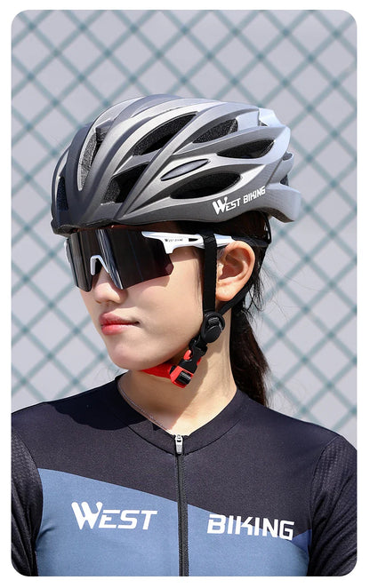 WEST BIKING Ultralight Cycling Helmet - Integrally Molded MTB & Road Bike Racing Helmet for Men & Women, Bicycle Safety Cap