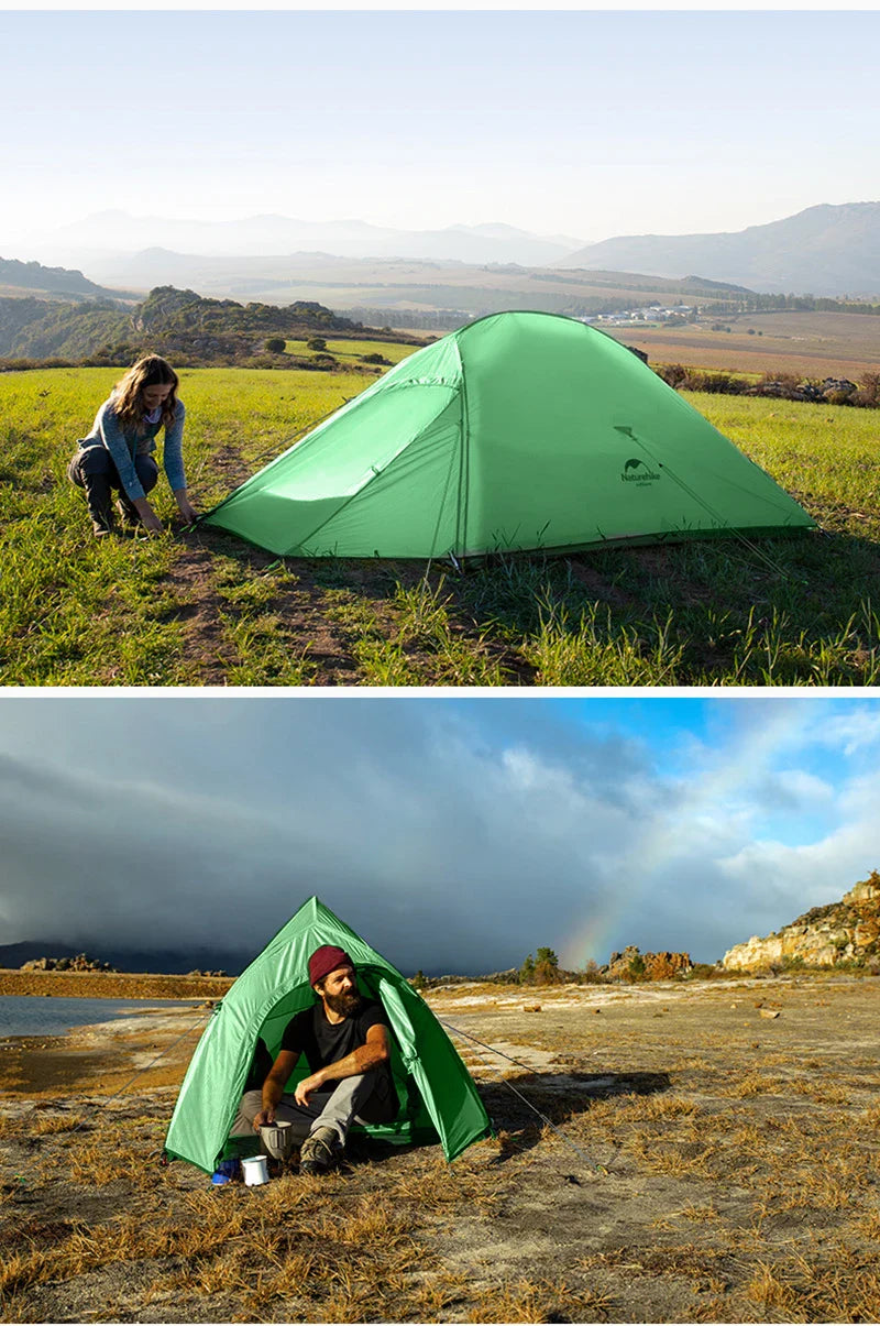 Naturehike Cloud Up 2-Person Camping Tent – Waterproof, Ultralight, Easy Build Beach Tent for Hiking & Backpacking Outdoors