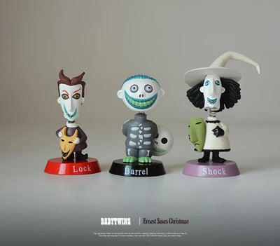 Nightmare Before Christmas & Freddy Krueger Bobble Head Dolls — Jack Skellington PVC Action Figure Collectible Toy