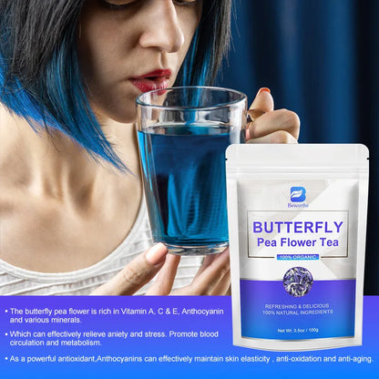 BEWORTHS 100% Natural Butterfly Herb Extract — Immunity Boost with Vitamin C & E Antioxidants for Beauty