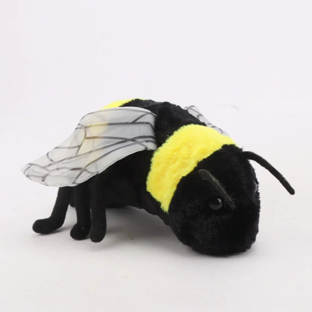 Lifelike Bee Plush Toy – Soft Stuffed Honeybee for Kids, Insect Lovers & Home Decoration (2 Sizes)