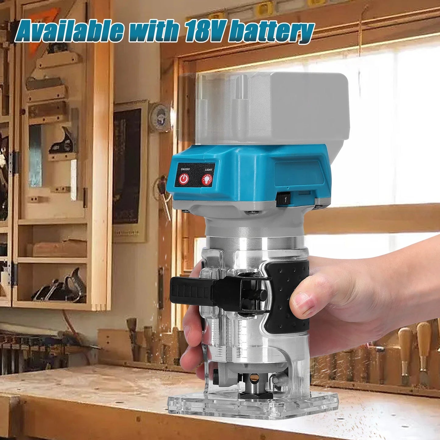 Woodworking Electric Trimmer - Brushless Trimming Machine, Router & Engraving Slotting Tool for Makita 18V Battery
