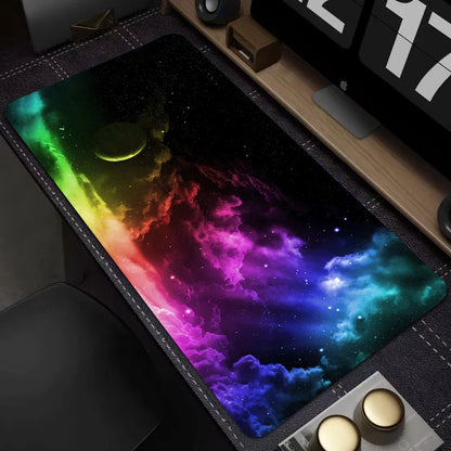 Starry Sky Large Mouse Pad — Colorful Non-Slip Desk Mat for Computer & Office, Keyboard Accessories