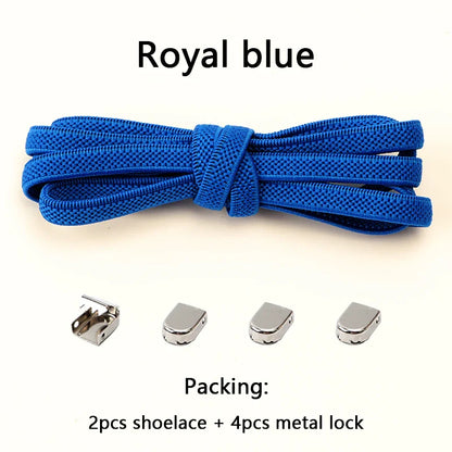 No-Tie Elastic Shoelaces – One Size Fits All Sneakers for Adults & Kids, Flat Tieless Shoestrings