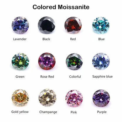 1CT Lab-Grown Moissanite Diamonds – D Color VVS1 Loose Gemstones, Full Size 0.7mm-20mm