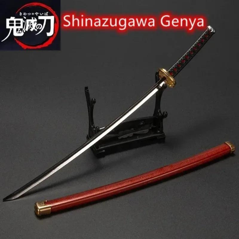 25cm Demon Slayer Metal Katana Sword Toy – Tanjirou Ghost Killer Anime Cosplay Prop & Home Decor Collection