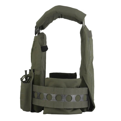 Tactical Vest Ferro Plate Carrier V5 – Military Hunting Airsoft Body Armor with Portable MOLLE System & Triple Magazine Pouch