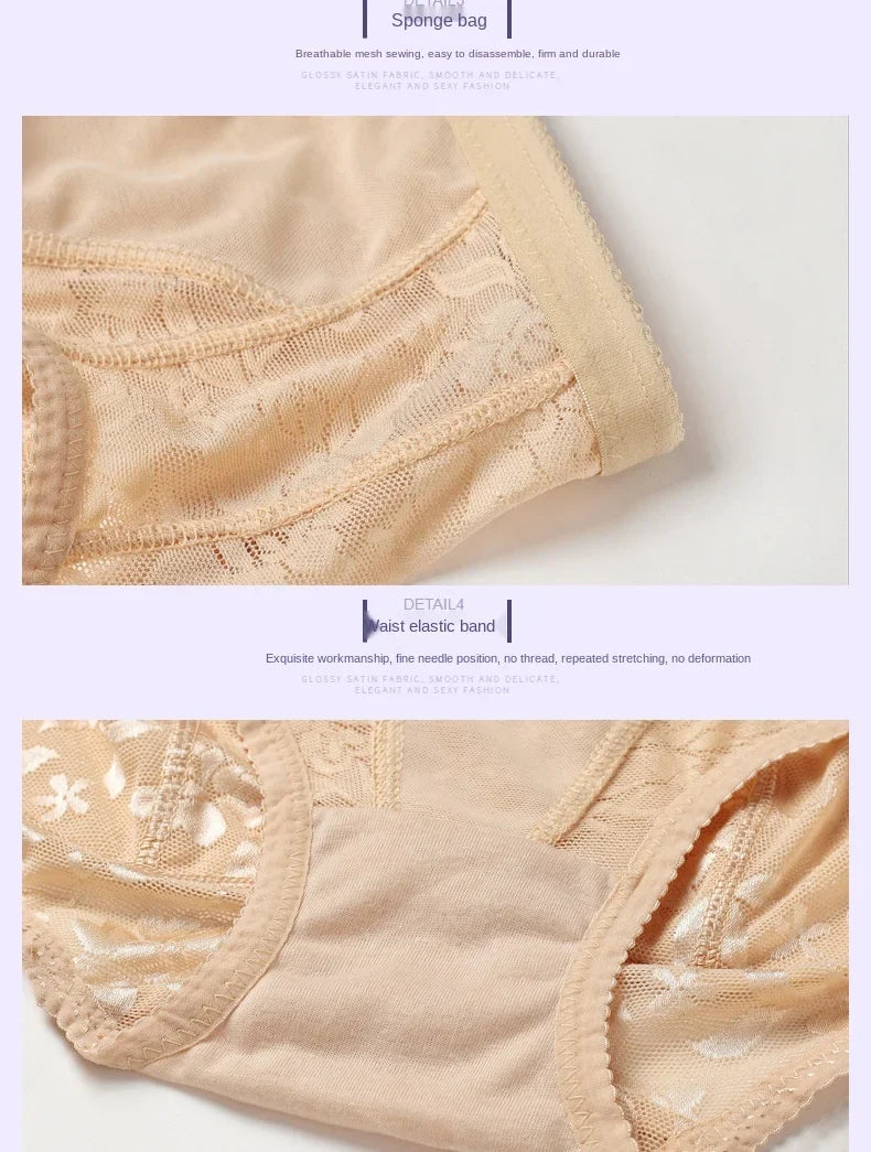 Women's Sexy Padded Butt Lift Panties – Mid-Waist Full Hip Enhancer Sponge Underwear