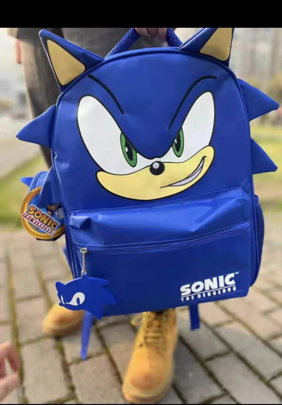 2Pcs Blue Backpack Set — Large & Small School Bags Student Laptop Bag Black Shadow Amy Rose Cosplay Gift