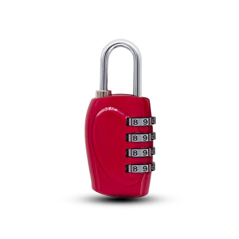Popular 4-Digit Combination Padlock – 6-Color Anti-Theft Gym Locker & Luggage Safety Lock (Zinc Alloy)