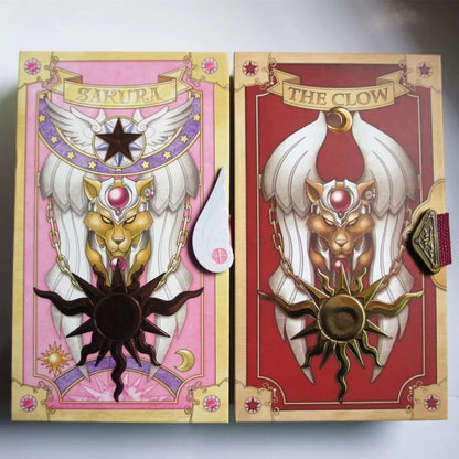 Card Captor Sakura Clow Cards – 60PCS Set with Box, Kinomoto Tarot Magic Book Cosplay Prop Toy