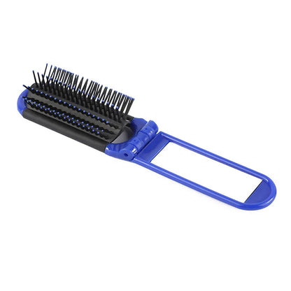 Portable Folding Comb with Makeup Mirror – Compact, Foldable Massaging Comb for Girls & Travel Bags