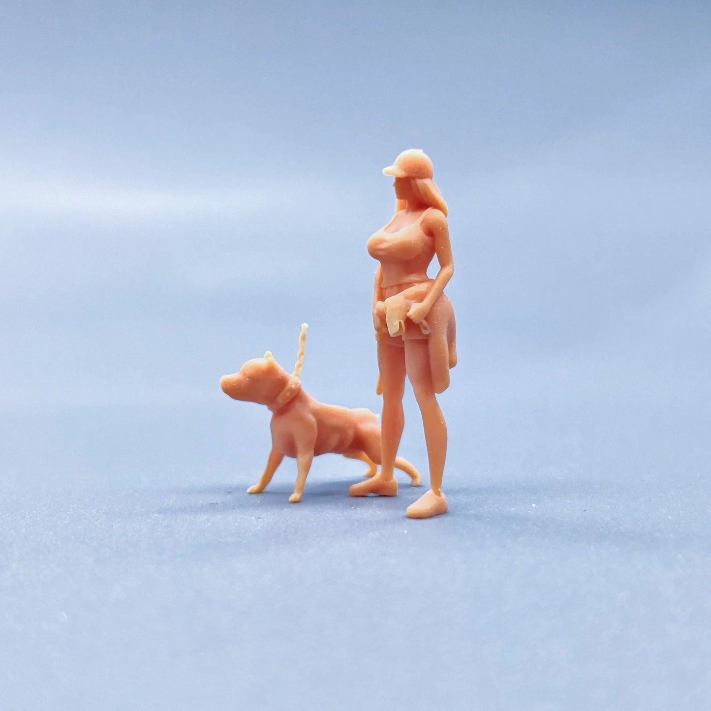 Miniature Resin Dog Figurine - 1/64 & 1/43 Scale Diorama Model