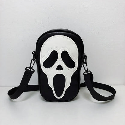 Halloween Ghost Crossbody Bag — Skull Shoulder Bag for Women & Girls, Y2K Punk Hiphop Skeleton Handbag