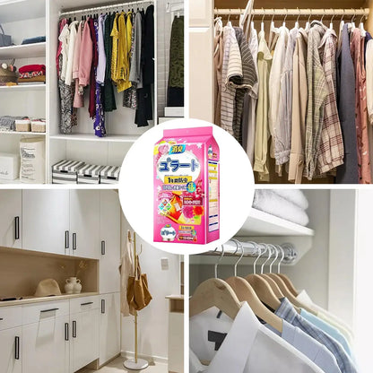 48pcs Closet Scent Bags – Camphor Insect Repellent & Moisture-Proof Wardrobe Deodorant Sachets