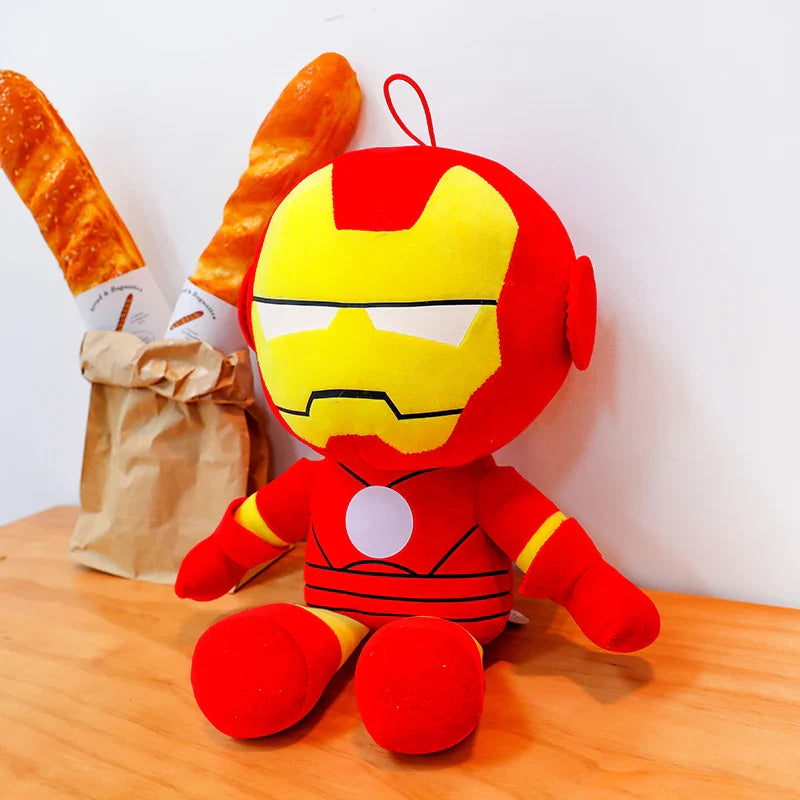 Big Cartoon Superhero Plushies — Captain America, Spider-Man & Iron Man Soft Stuffed Dolls for Kids Birthday Gifts