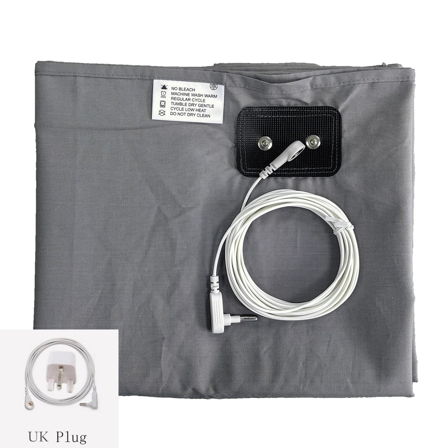 10% Silver Fiber Grounding Bedsheet with Earthing Cord Antistatic Conductive Health Protection Sheet for Stress Relief Sleep Support