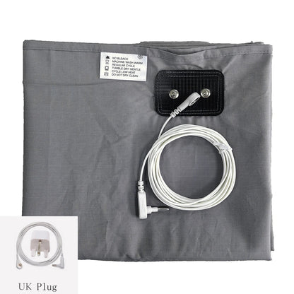 10% Silver Fiber Grounding Bedsheet with Earthing Cord Antistatic Conductive Health Protection Sheet for Stress Relief Sleep Support