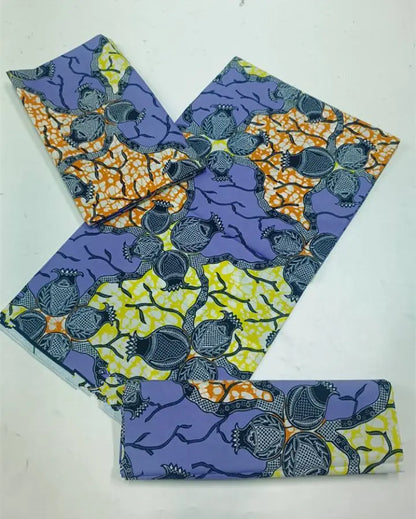 100% Cotton Ankara Fabric - High Quality African Print Batik Real Wax Pagne 6 Yards for Stylish Sewing