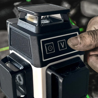 Pracmanu Mini 12-Line 3D Laser Level — Self-Leveling 360° Horizontal & Vertical Green Laser Beam