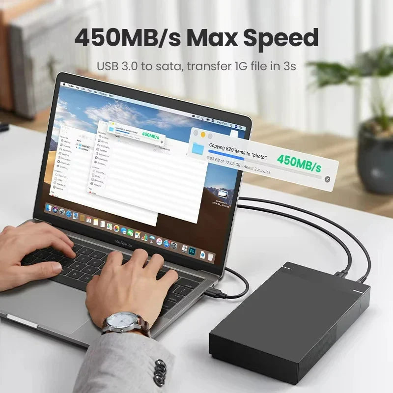 3.5 Inch HDD Case USB 3.0 to SATA External Hard Drive Enclosure | Supports Up to 10TB