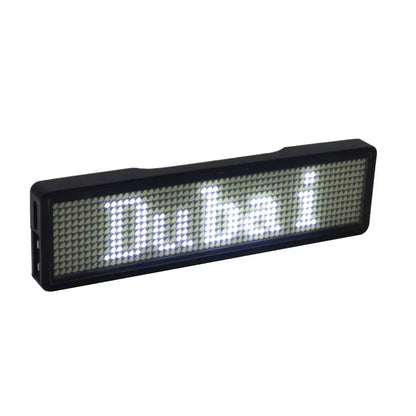 Rechargeable Bluetooth LED Badge – DIY Programmable Scrolling Message Board Mini Name Tag Display