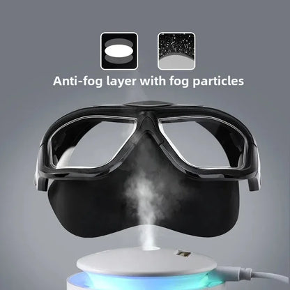 HD Full Face Diving Mask - Anti-Fog Large-Frame Snorkel Goggles for Freediving & Scuba Diving