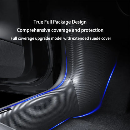 2/4/8PCS Tesla Model 3/Y Highland Door Sill Protector — ABS Anti-Kick Waterproof Threshold Strip for Front & Rear