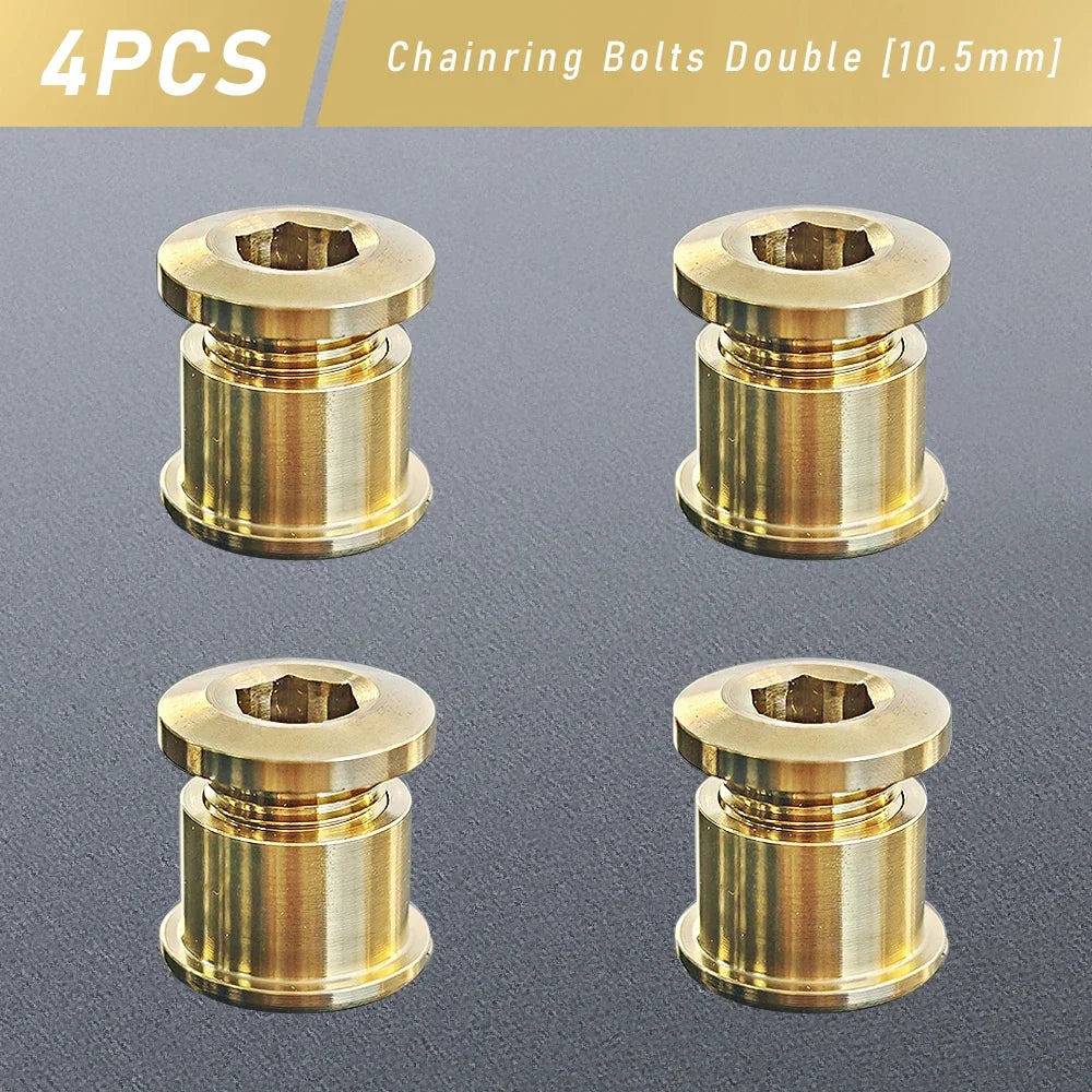 Titanium Alloy Chainring Bolts 4–5PCS MTB Road Bike Crank Screws Single & Double Chainring Hardware 6.5–10.5mm