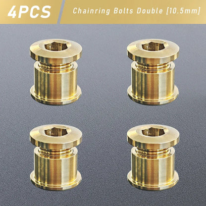 Titanium Alloy Chainring Bolts 4–5PCS MTB Road Bike Crank Screws Single & Double Chainring Hardware 6.5–10.5mm
