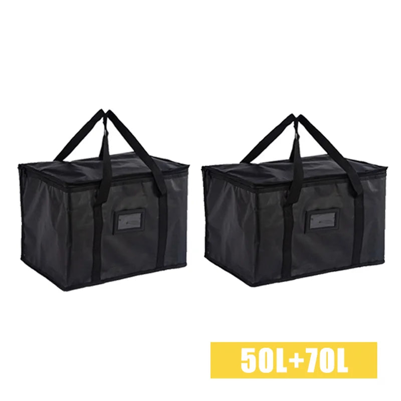 70L Large Insulated Thermal Cooler Bag – Portable Lunch Tote, Tin Foil Food Storage for Picnic, Camping, and Fresh Keeping