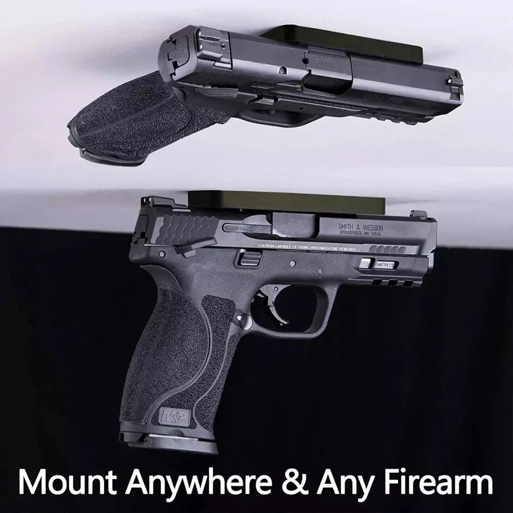 Magnetic Concealed Gun Mount – Pistol & Handgun Holder for Car, Bedside, Glock, Taurus, 1911